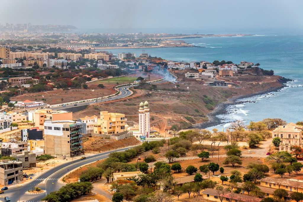 Africa  >  Senegal  >  Dakar  >  aerial view / cityscape