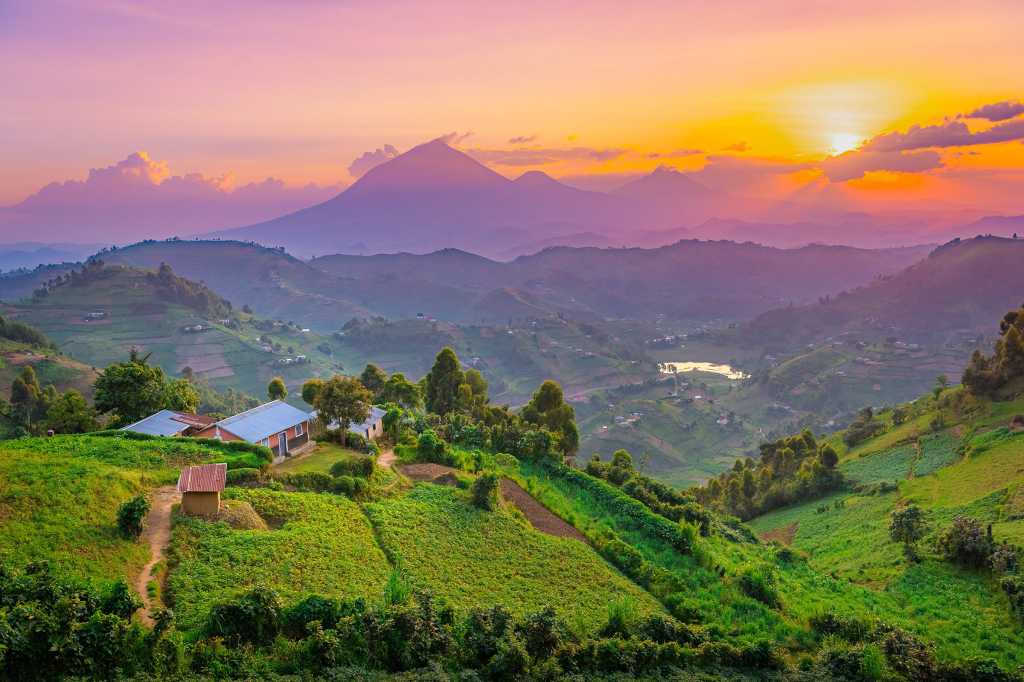 Africa  >  Uganda  >  Kisoro  >  landscape / mountains / hills / farms / villages