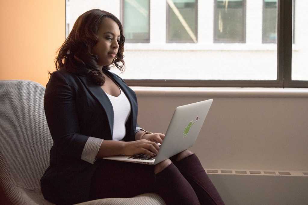 african american woman with laptop equality programmer diversity leader by christina morillo