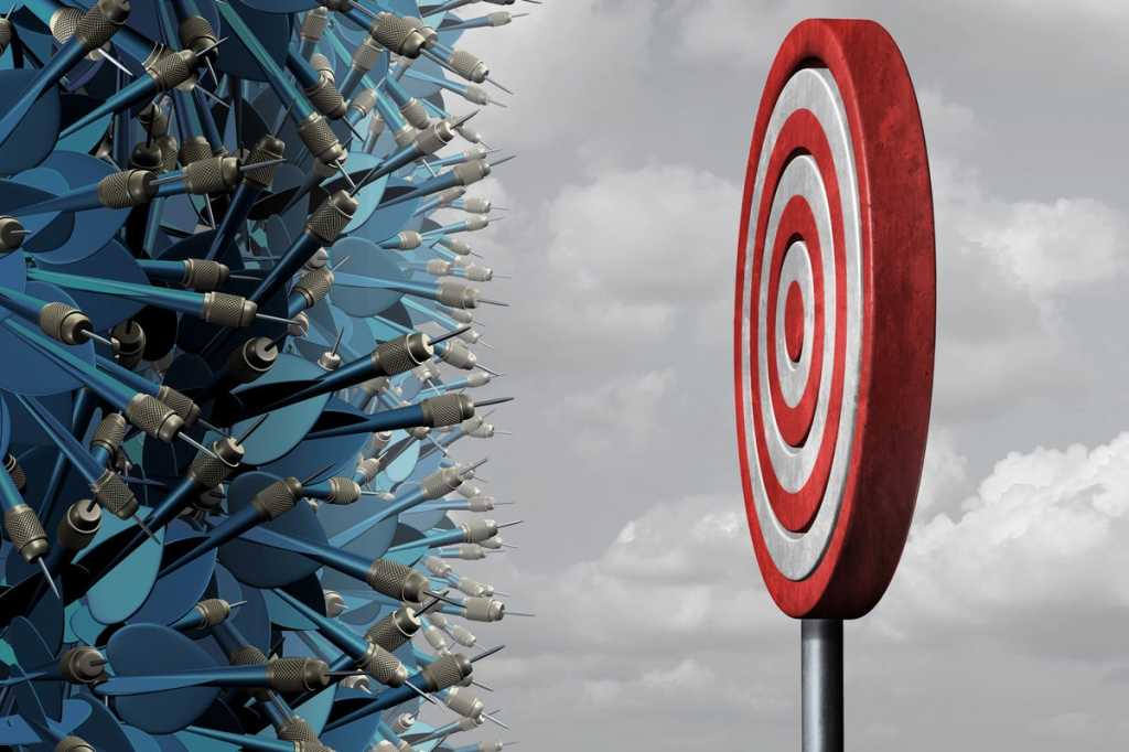 bullseye target crowded darts strategy
