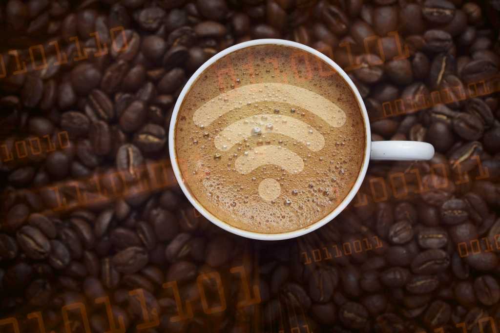 cisco catalyst wifi coffee cup coffee beans