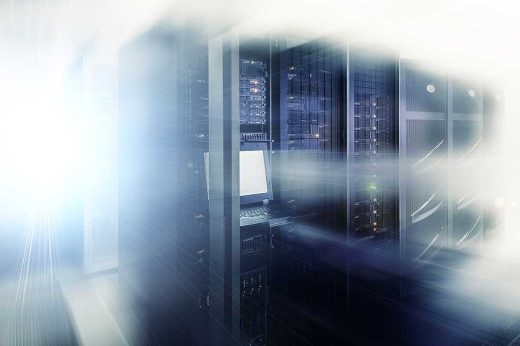 clouded view of data center