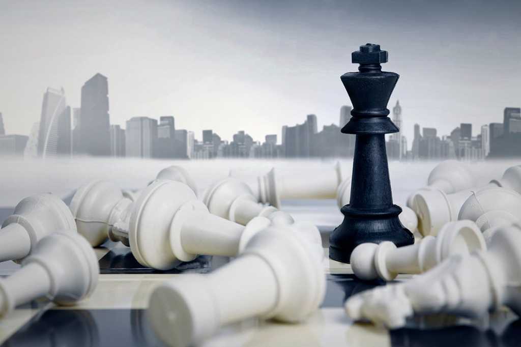 chess competition with one piece left standing