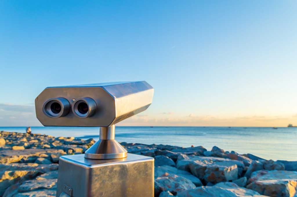 future binoculars horizon ocean