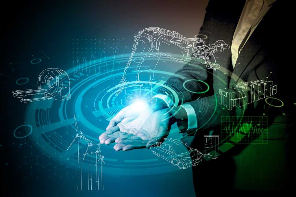 Industry 4.0 / Industrial IoT / Smart Factory / virtual display