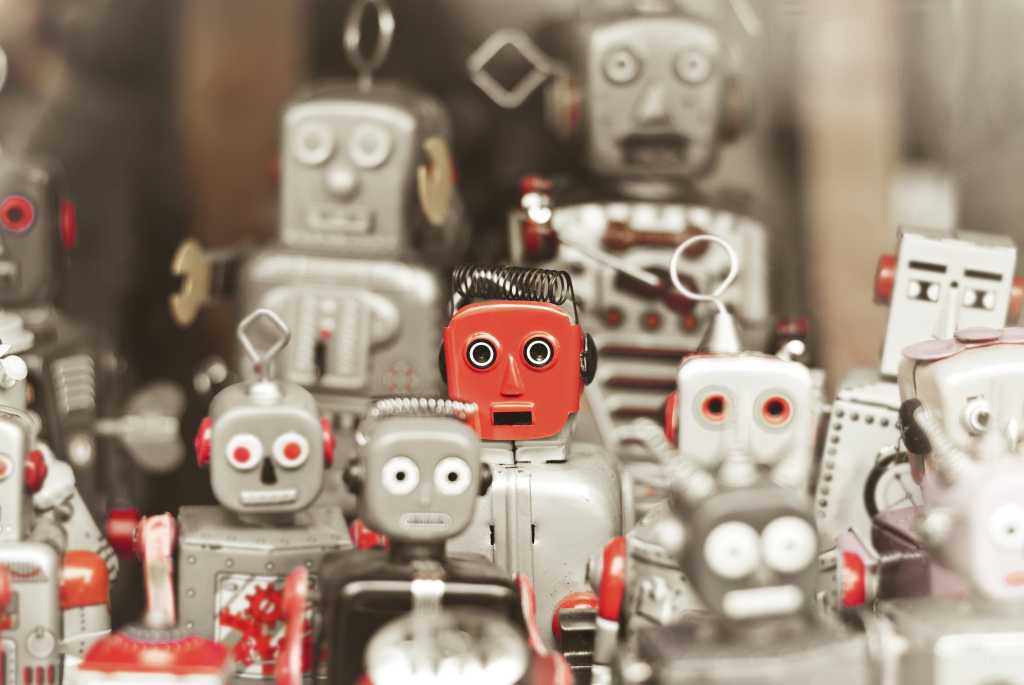 bunch of toy robots