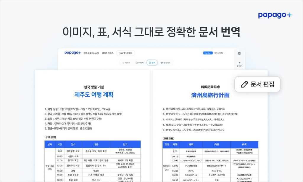 파파고 플러스 예시
