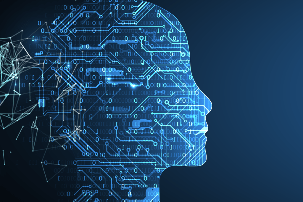 1565646460 Artificial Intelligence concept. Creative brain concept background. Vector science illustration.